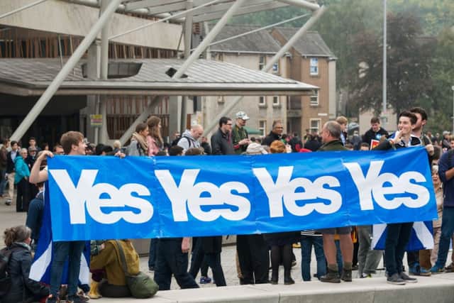 Supporters of independence have further events planned to keep the pressure on. Picture: Ian Georgeson