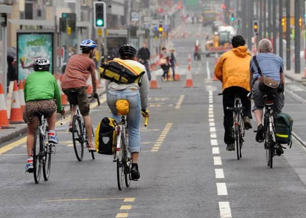 Cyclists should never ride more than two abreast. 
Picture: Ian Rutherford