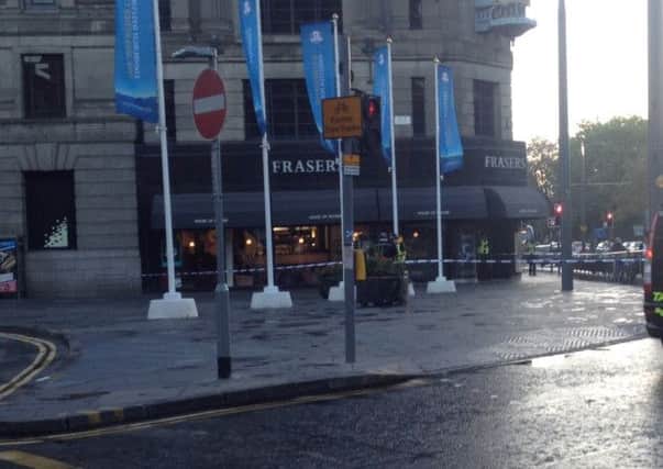 Police sealed off the area outside House of Fraser. Picture: Comp