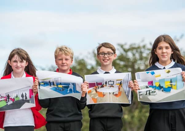 Jessica McCulloch, Andrew Muirhead, Dillion Hoskins and Emelia Baikie show off their ideas. Picture: Ian Georgeson