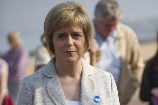 Picture by Lesley Martin
12 September 2014
YES CAMPAIGN BANNER AT HOLYROOD PARK, EDINBURGH.
*JP Licence for 60 days.Picture by Lesley Martin
12 September 2014
Nicola Sturgeon on walkabout on Portobello beach.
*JP Licence for 60 days.