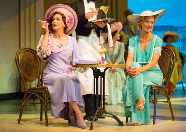 Rebecca Thornhill  as Madge Hardwick, Charlotte Gooch  as Dale Tremont in Top Hat. Pic: Comp