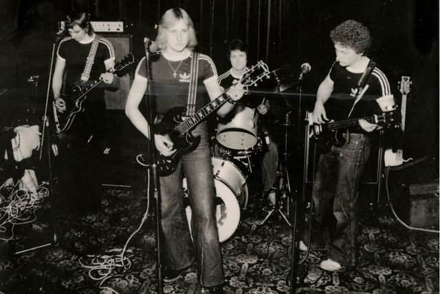 Kenny in 1979 with Rough Edge, the band he was with before Glory Hunters. Picture: Comp