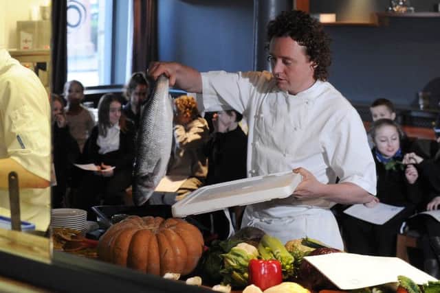 Tom Kitchin at his Leith restaurant. Picture: Neil Hanna