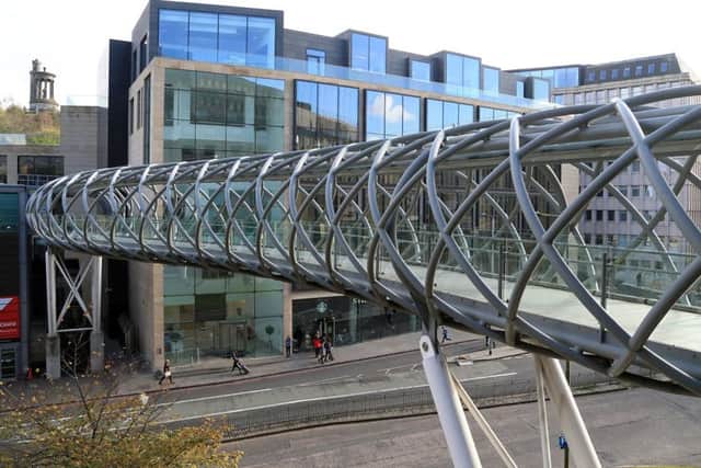 The bridge was opened in 2003, but is not part of the plans for the new development. Picture: Gordon Fraser