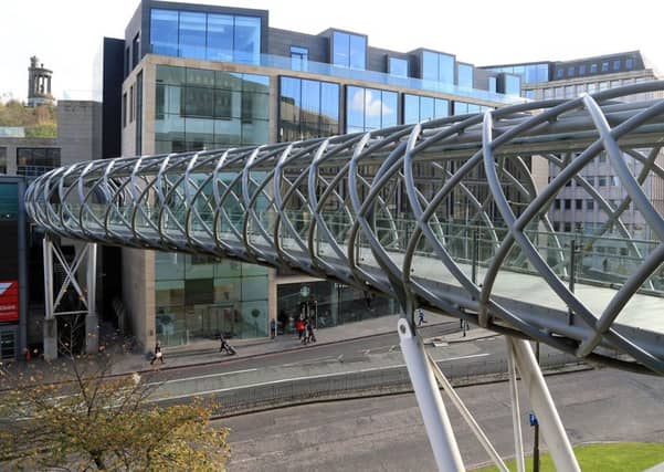 The bridge was opened in 2003, but is not part of the plans for the new development. Picture: Gordon Fraser