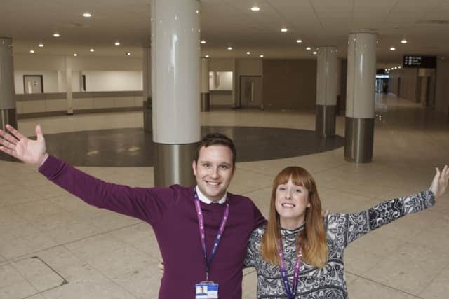 Stuart Young and Kay Gillespie in the new extension. Picture: Toby Williams