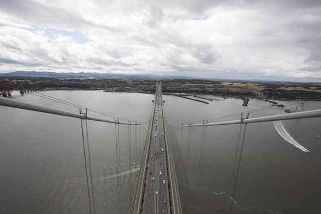 Police are attending an accident on the Forth Road Bridge.