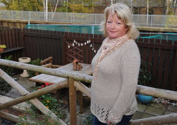 Bernadette Willison by the railway works. Picture: Neil Hanna