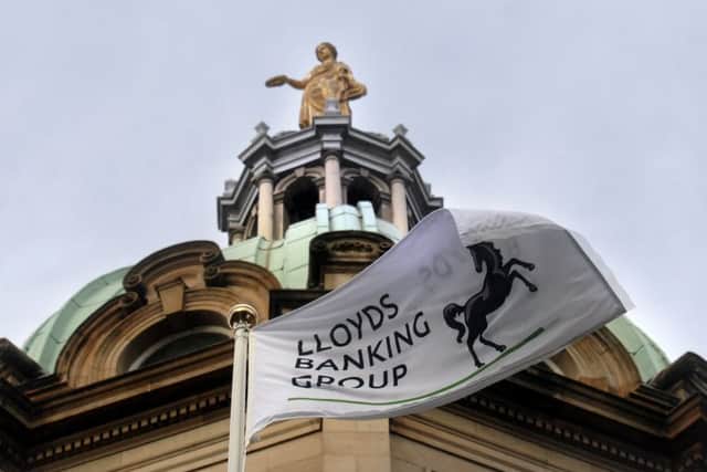 Shares in LLoyds opened 12 per cent lower this morning on news of the job losses and closure plans. Picture: Jane Barlow