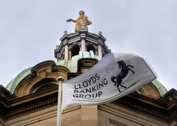 Shares in LLoyds opened 12 per cent lower this morning on news of the job losses and closure plans. Picture: Jane Barlow