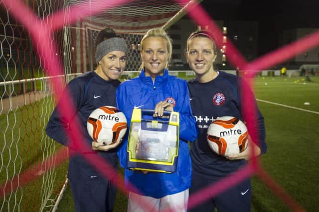 Spartans on a mission, left to right, Kerry Montgomery, Claire Crosbie and Danni Pagliarulo. Picture: Jane Barlow