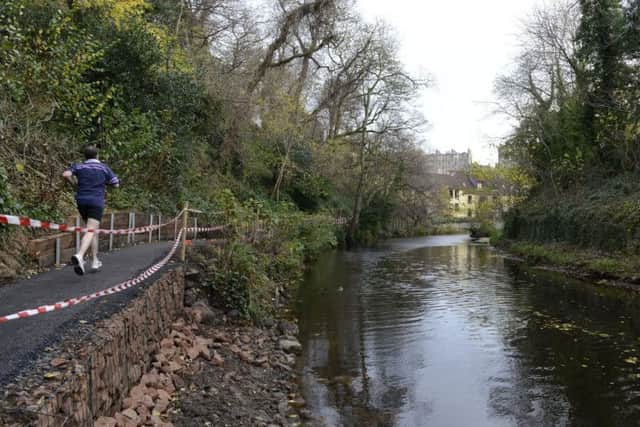 The refurbished walkway at the Water of Leith. Picture: Andrew O'Brien