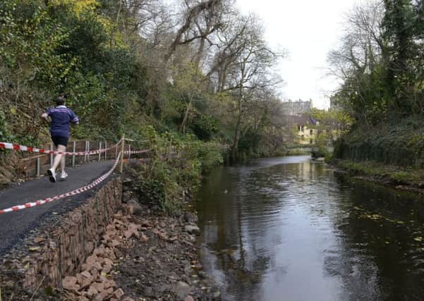 The refurbished walkway at the Water of Leith. Picture: Andrew O'Brien