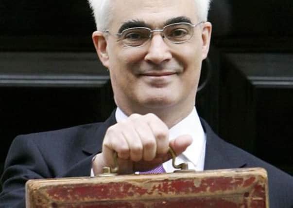 Alistair Darling preparing for the Budget in 2008. Picture: PA