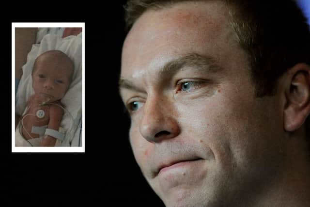 Sir Chris Hoy tweeted a picture of Callum. Picture: Montage