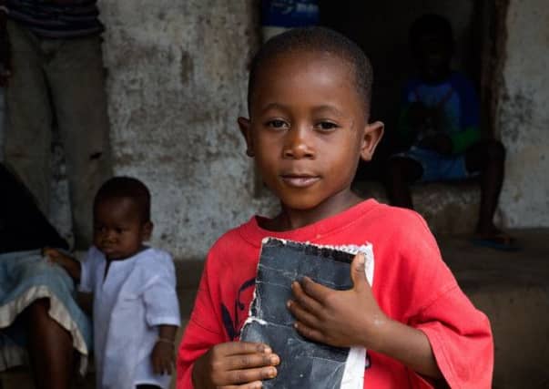 DEC released this photo of Musa, aged five, from Liberia, who has lost both parents to Ebola. Picture: PA