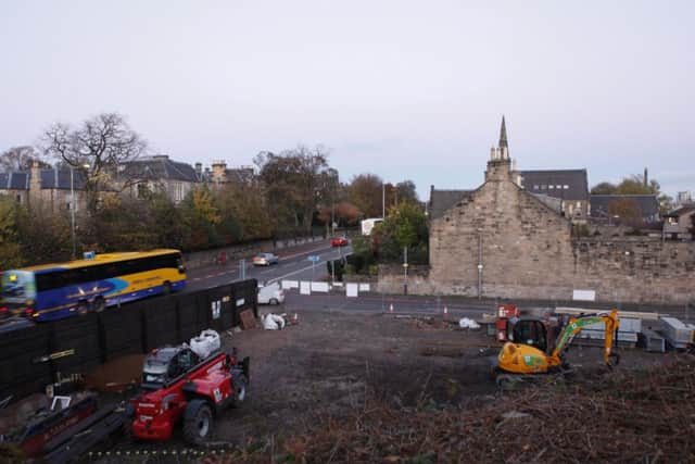 Work at the corner of Wester Coates and Balbirnie Place. Picture: Toby Williams