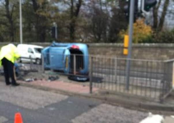 City-bound traffic on Queensferry Road was affected by the crash. Picture: @stevenmcc7