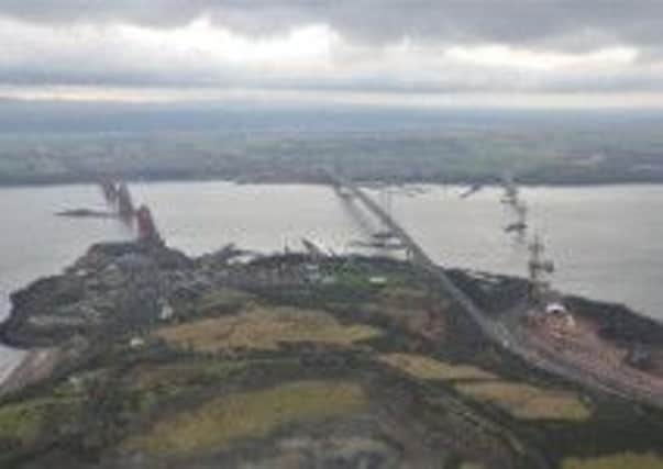 The picture shows the old and new Forth bridges. Picture: Police Scotland