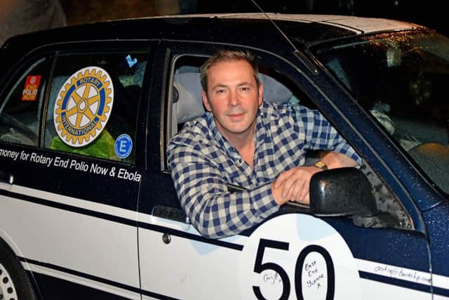 Grant Henderson in the Toyota car. Picture: Jon Savage