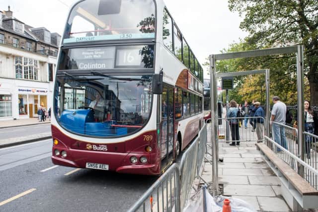 One of the bus shelters that was removed during the dispute. Picture: Ian Georgeson