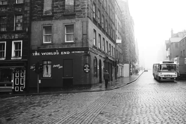 The World's End pub at the junction of St Mary's Street and the High Street Edinburgh, the last place where Christine Eadie and Helen Scott were seen before they were murdered in October 1977.