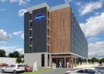 An artists impression of the new Hampton hotel for Edinburgh Airport. Picture: comp