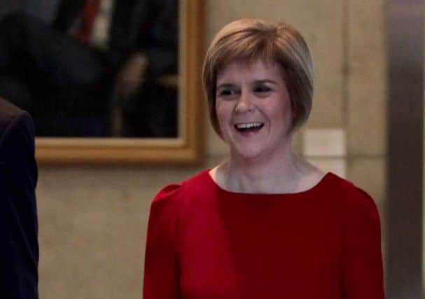 Nicola Sturgeon arrives at chambers in the Scottish Parliament. Picture: HeMedia