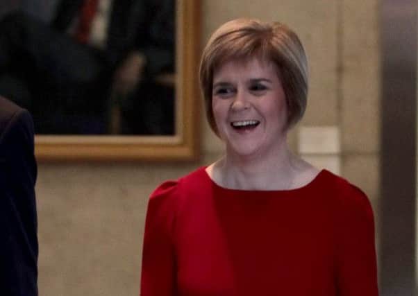 Nicola Sturgeon arrives at chambers in the Scottish Parliament. Picture: HeMedia