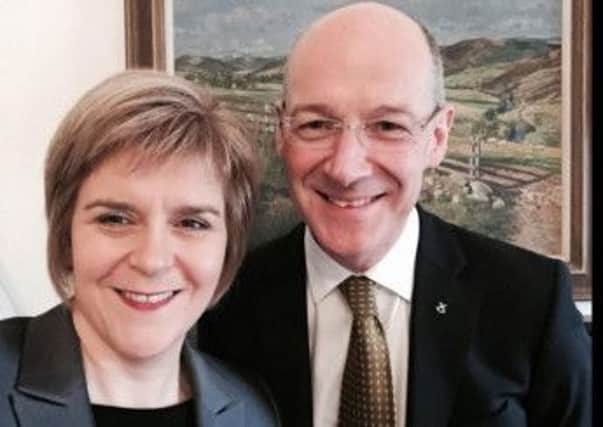 Nicola Sturgeon tweeted a selfie with John Swinney. Picture: Nicola Sturgeon