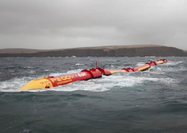 Pelamis specialise in wave power. Picture: Comp