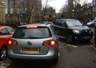 Parents block roads outside Bruntsfield Primary School. Picture: comp