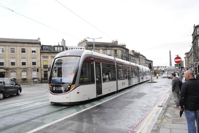 Police are investigating after a tram was attacked. Picture: Greg Macvean