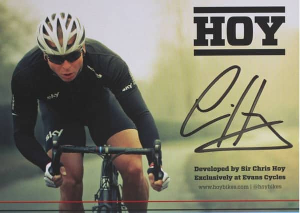 Sir Chris Hoy's card