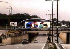The billboard is to be mounted above the Gogar roundabout. Picture: contributed