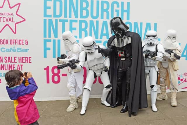 Darth Vader and some pals entertain crowds at the Film Festival. Picture: Phil Wilkinson