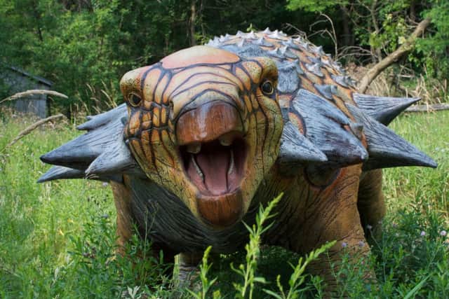 The life-size dinosaur models