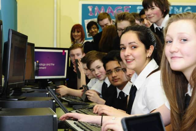 Portobello High pupils use the free software. Picture: Colin Hattersley