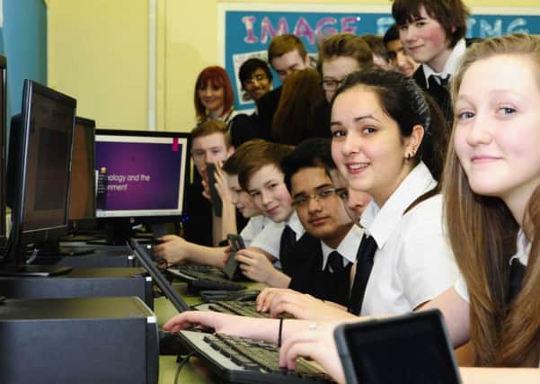 Portobello High pupils use the free software. Picture: Colin Hattersley