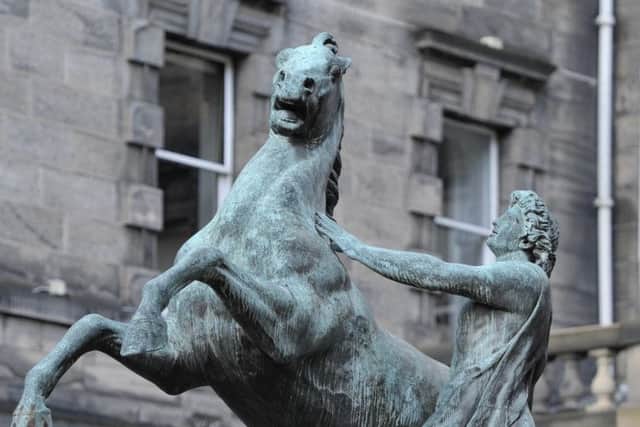 , Alexander and Bucephalus outside the City Chambers. Picture: Ian Rutherford