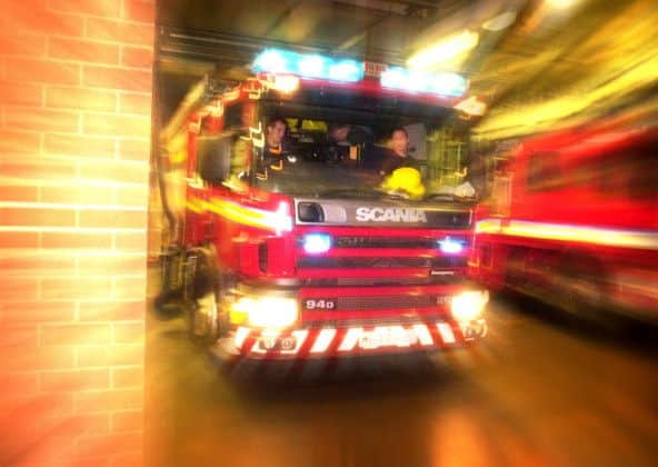 Police said the fire was being treated as suspicious. Picture: Tony Marsh