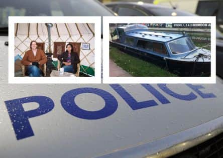 Gavin and Sam McIntyre, along with their boat. Pictures: Polics Scotland