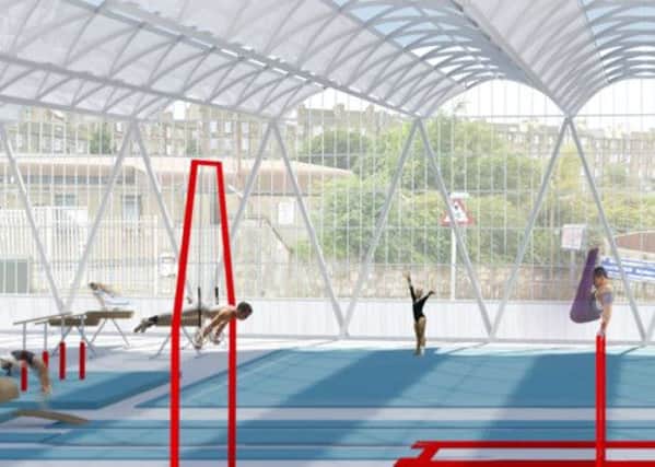 An artists impression of a gymnastics arena proposed as an option for the redevelopment of Meadowbank. Picture: comp