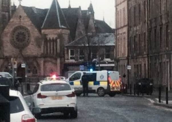 Police responded to reports of an emergency on Iona Street this morning. Pic: Iain McGill