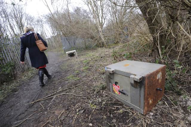 : Several safes have been found in undergrowth just off Warriston Path. Picture: Greg Macvean