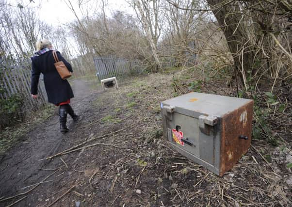 : Several safes have been found in undergrowth just off Warriston Path. Picture: Greg Macvean