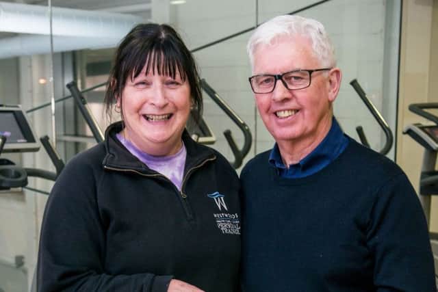 Instructor Morag Hammond with Brian Saddler, who she helped to save. Picture: Ian Georgeson