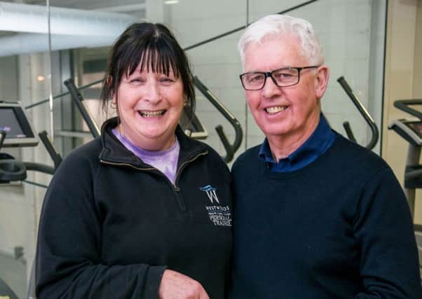 Instructor Morag Hammond with Brian Saddler, who she helped to save. Picture: Ian Georgeson
