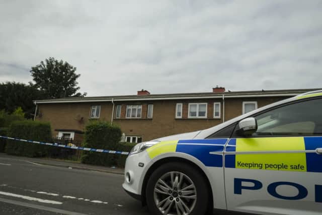 The scene of the shooting at Fernieside Avenue. Pic: Steven Scott Taylor